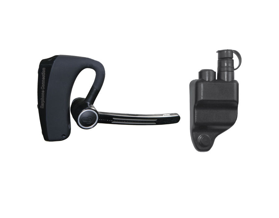 E2 Bluetooth Headset with Dual PTT-EP-E2-28-Ear Phone Connection