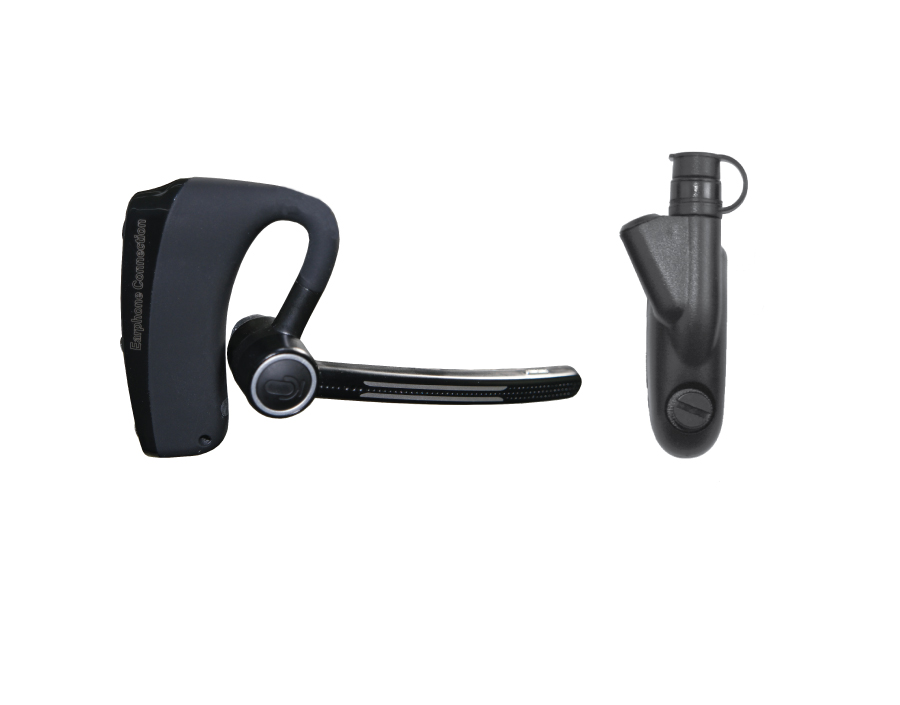 E2 Bluetooth Headset with Dual PTT-EP-E2-33-Ear Phone Connection