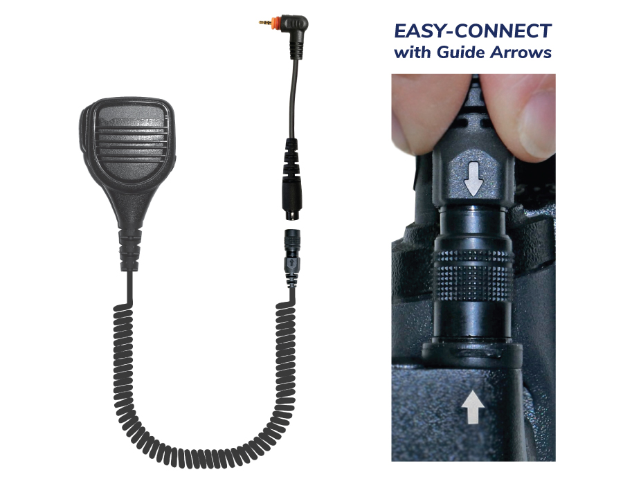 Easy-Connect Rhino Speaker Microphone-EP2150EC-Ear Phone Connection