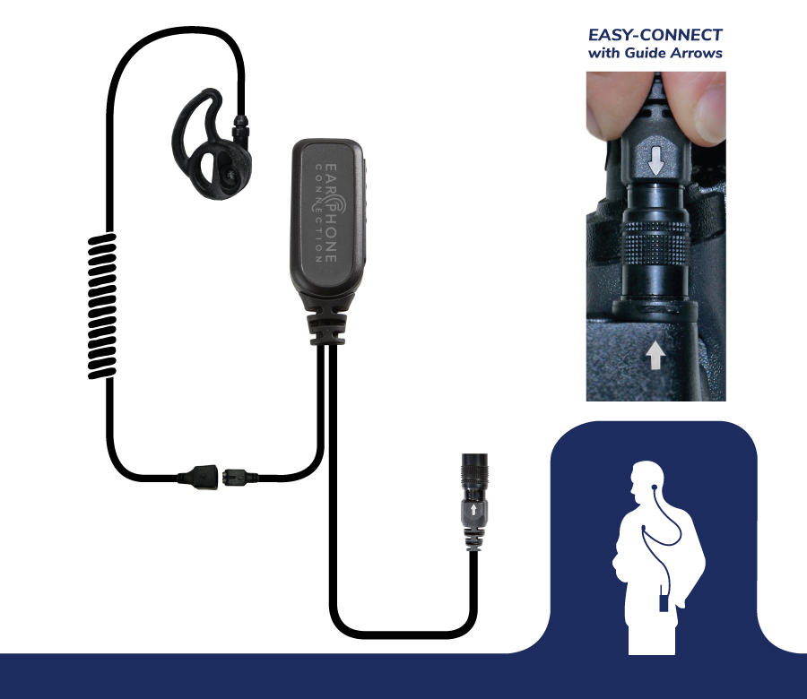 Hawk EC Lapel Microphone Replacement-EP1305EC-Ear Phone Connection