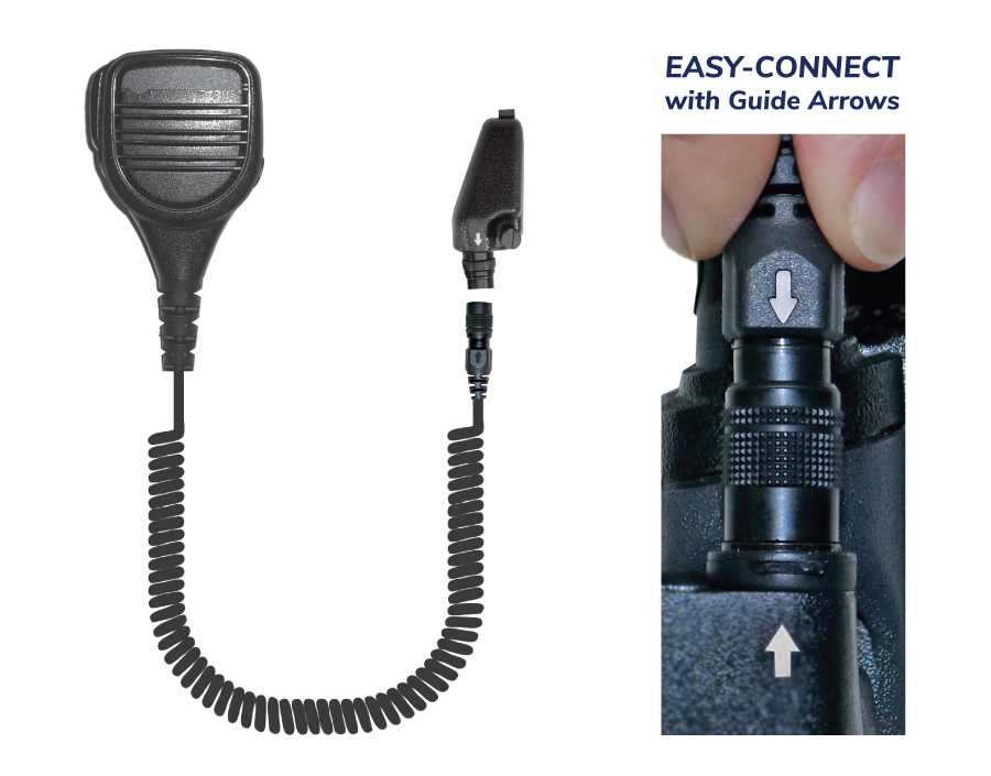 Easy-Connect Rhino Speaker Microphone-EP2111EC-Ear Phone Connection