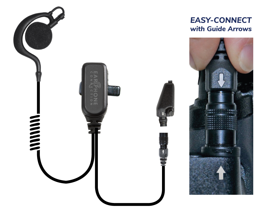 Owl EC Large Speaker Earhook Lapel Microphone-EP211EC-Ear Phone Connection