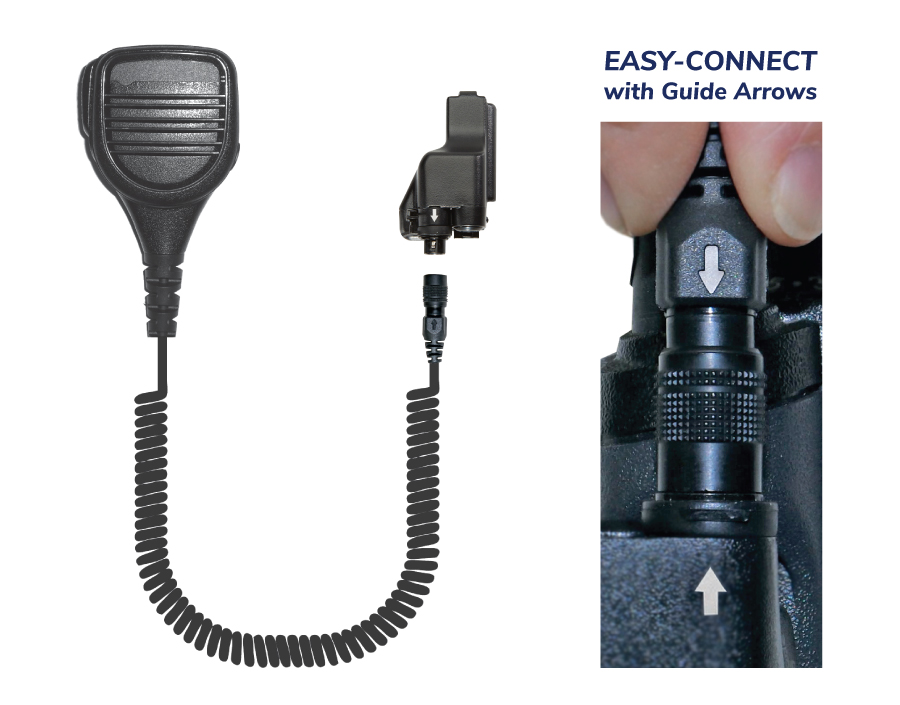 Easy-Connect Rhino Speaker Microphone-EP2123EC-Ear Phone Connection