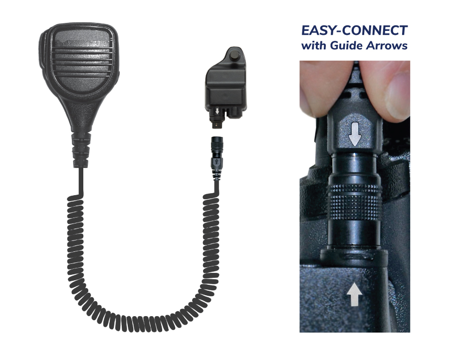 Easy-Connect Rhino Speaker Microphone-EP2128EC-Ear Phone Connection