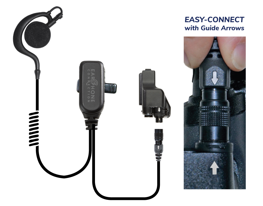 Owl EC Large Speaker Earhook Lapel Microphone-EP223EC-Ear Phone Connection