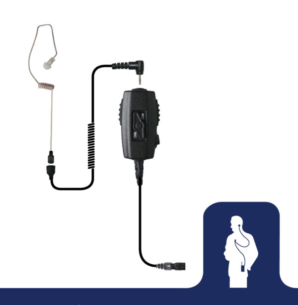 Chameleon Dual PTT Body Microphone with Whisper Covert Earpiece Replacement Part