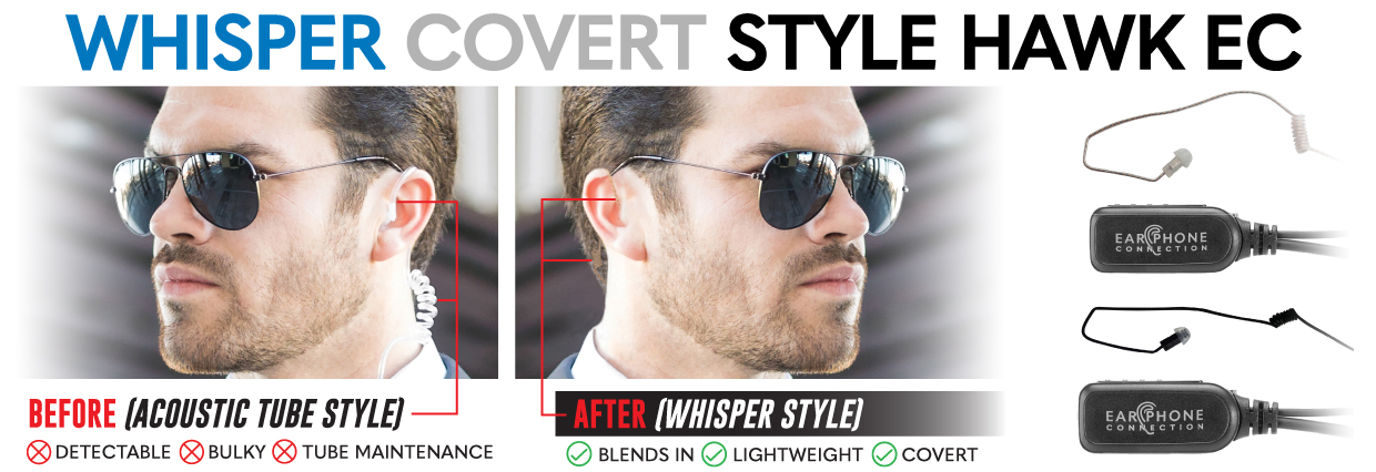 Whisper Hawk EC Covert Style Earpiece